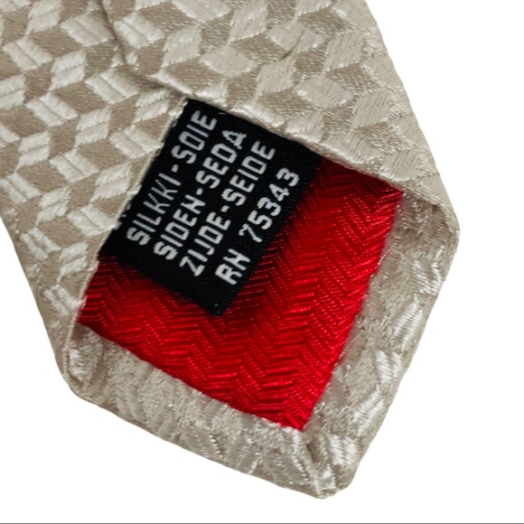 Escada Men’s Woven Silk Tie Gray EUC - Picture 6 of 9